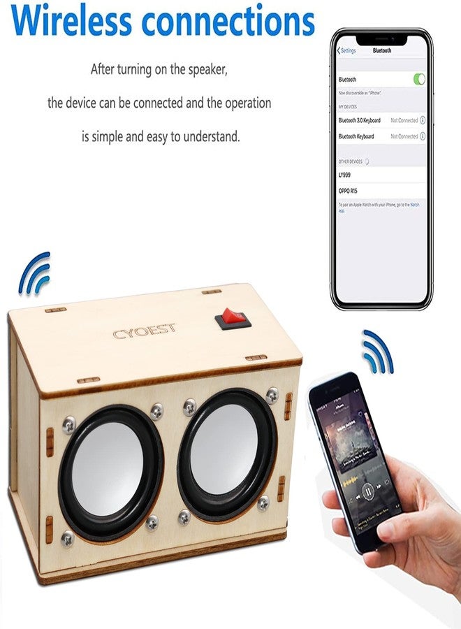CYOEST STEM Projects for Kids & Adults Build Your Own Bluetooth Speaker - Science Experiment Electronics Kit | Beginner's Starter DIY Set,STEM Gifts for Teenage Girls + Boys Ages 10 and Up (Dual Speakers) - Image 5